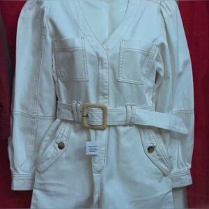 Sam Edelman Stylish White Belted Women's romper